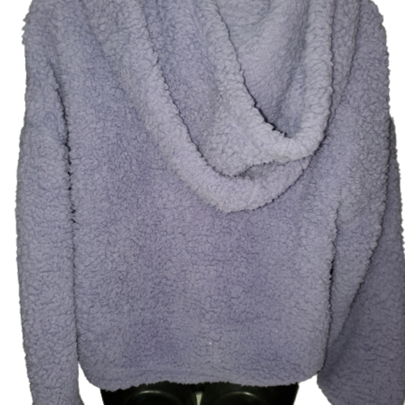 Forever 21 Soft Sherpa Hooded Zip Up Jacket with Pockets - Picture 2 of 7